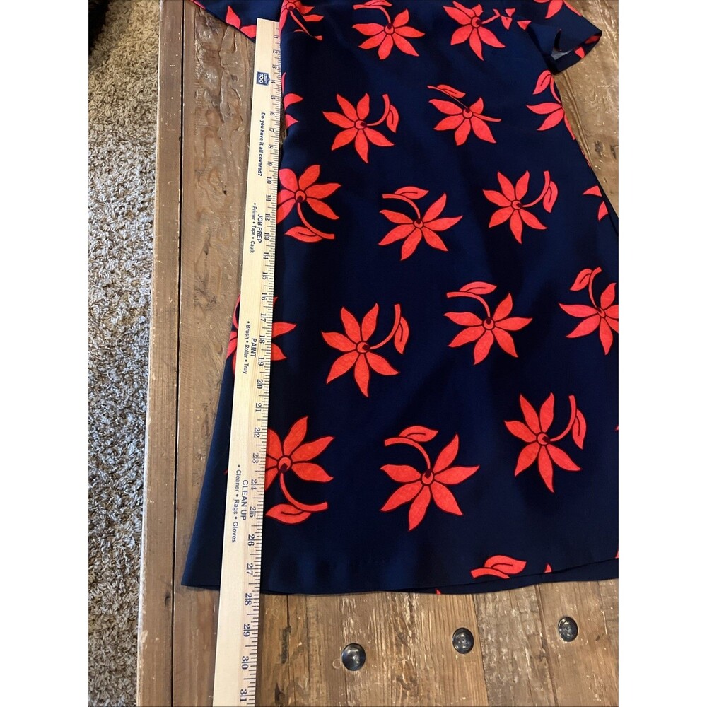 Banana Republic Womens Floral Shift Dress 6 Navy Blue Red 585478-00-1 - Picture 4 of 7
